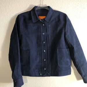 EUC Joe Fresh lined navy blue jacket